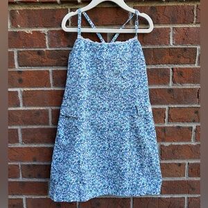 American Girl Blue Floral Kids Girl Dress Size 7 Child